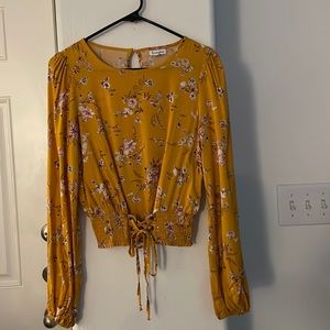 Love, fire floral top blouse Size S